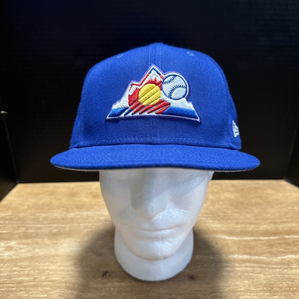 New Era Colorado Rockies Fitted Hat 59fifty 7‎ 5/8 Blue Alternate Logo